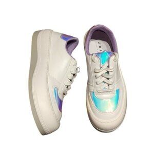Joshua Sanders White Iridescent Accent Sneakers Euro 38